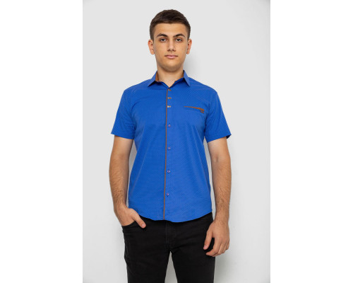 Сорочка чоловіча з принтом, колір електрик, 214R7016