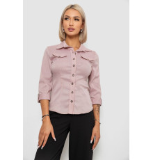 Рубашка классическая в полоску, цвет пудровый, 230R643