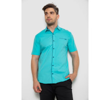 Сорочка чоловіча однотонна, колір бірюзовий, 214R7119