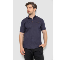 Сорочка чоловіча з принтом, колір темно-синій, 214R7125