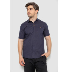 Сорочка чоловіча з принтом, колір темно-синій, 214R7125