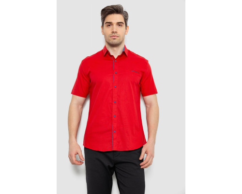 Сорочка чоловіча з принтом, колір червоний, 214R7128
