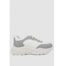 Кроссовки женские, цвет бело-серый, 248RA80