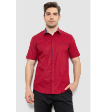 Сорочка чоловіча з принтом, колір бордовий, 214R7130-1
