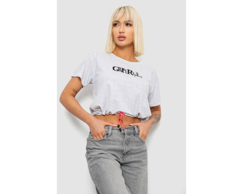 Футболка жіноча з принтом, колір сірий, 244R2306