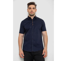 Сорочка чоловіча однотонна, колір темно-синій, 214R7543-1