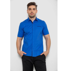 Сорочка чоловіча однотонна класична, колір електрик, 214R7108