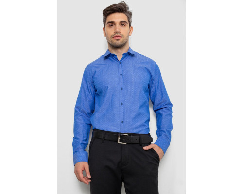 Сорочка чоловіча з довгим рукавом, колір електрик, 214R838