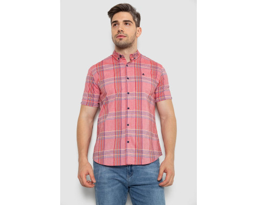Рубашка мужская в полоску, цвет розовый, 214R841