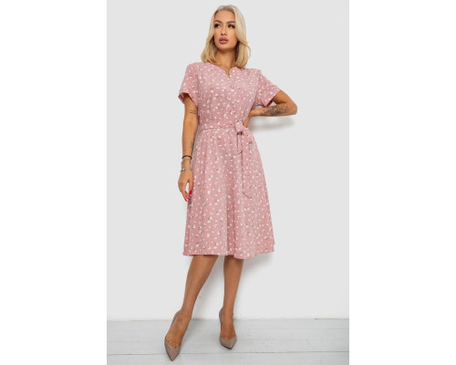 Сукня софт з принтом, колір рожевий, 230R1111