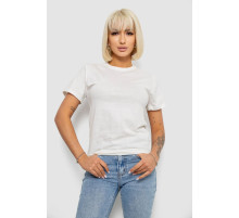 Футболка женская однотонная, цвет молочный, 129R8900
