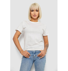 Футболка жіноча однотонна, колір молочний, 129R8900