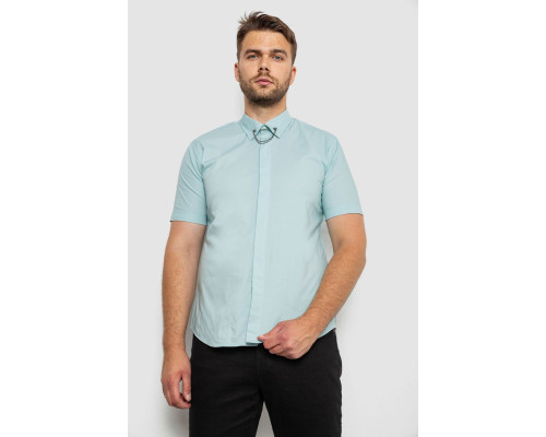 Сорочка чоловіча однотонна, колір м'ятний, 214R6917