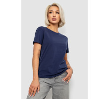 Футболка женская однотонная, цвет синий, 204R3333