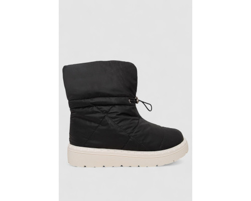 Дутики женские зимние на меху, цвет черно-бежевый, 248RFM300