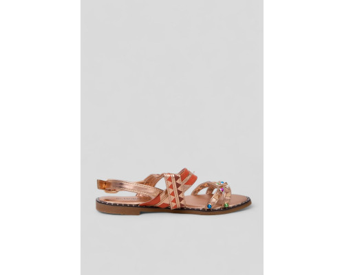 Босоножки женские, цвет золотистый, 244RTN19-4