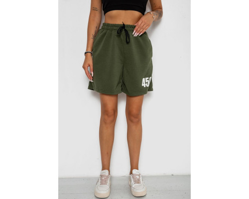Шорты женские с принтом, цвет хаки, 238R456