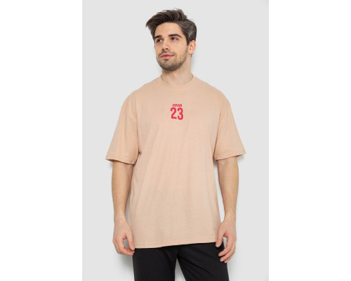 Футболка мужская с принтом, цвет бежевый, 244R7024