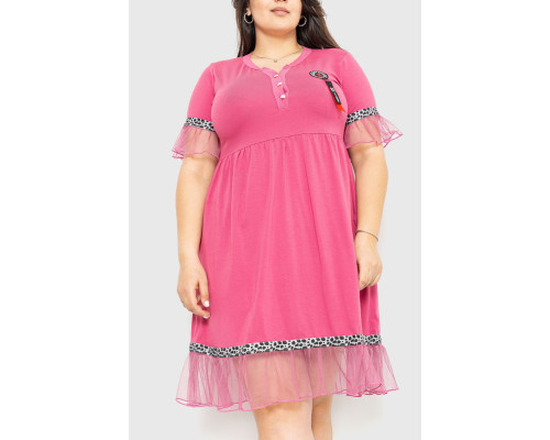 Сукня вільного крою, колір темно-пудровий, 231R6444