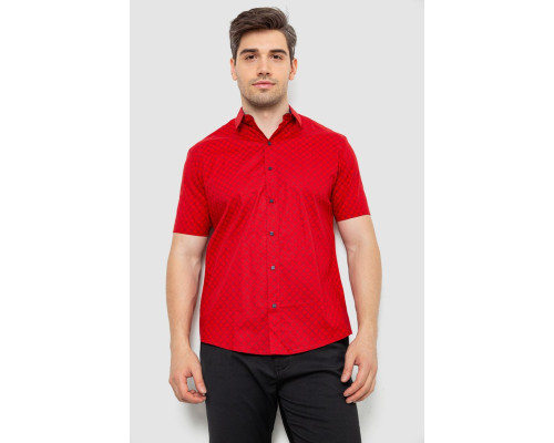Рубашка мужская с принтом, цвет красный, 214R7330