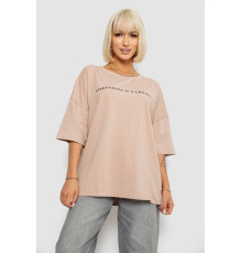 Футболка жіноча з принтом, колір бежевий, 244R2020