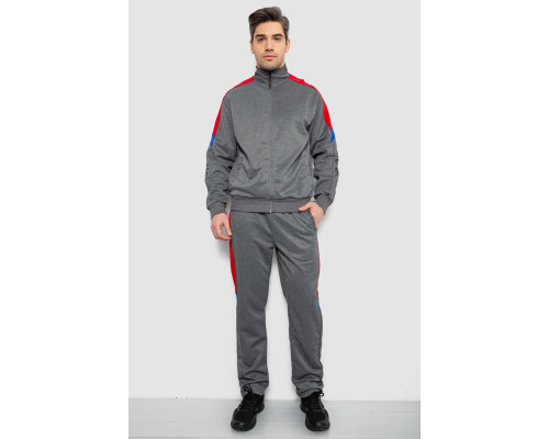 Спортивний костюм чоловічий двонитка, колір сірий, 129R5215