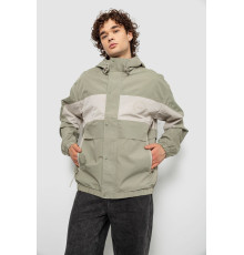 Вітровка чоловіча з принтом, колір оливковий, 214R603-1