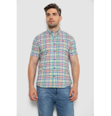 Сорочка чоловіча в клітку, колір блакитний, 214R842 Сорочка чоловіча в клітку, колір блакитний, 214R842