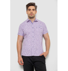 Сорочка чоловіча з коротким рукавом, колір бузковий, 214RG601