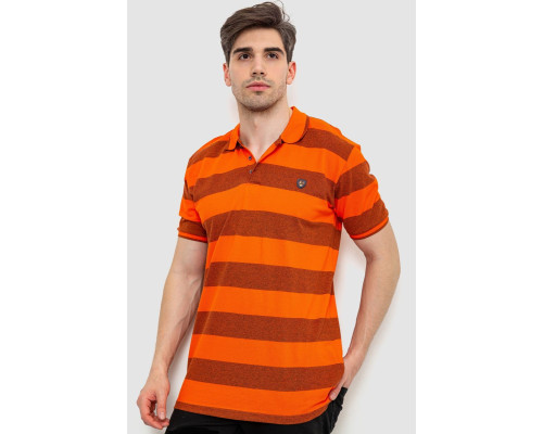 Поло чоловіче в смужку, колір помаранчевий, 214R6187