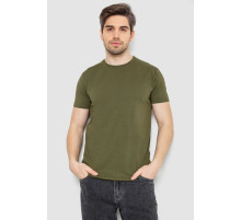 Футболка мужская однотонная базовая, цвет хаки, 244R2404