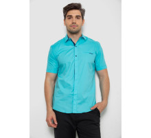 Сорочка чоловіча однотонна, колір бірюзовий, 214R7118