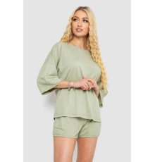 Костюм жіночий повсякденний, колір оливковий, 238R6628 Костюм жіночий повсякденний, колір оливковий, 238R6628