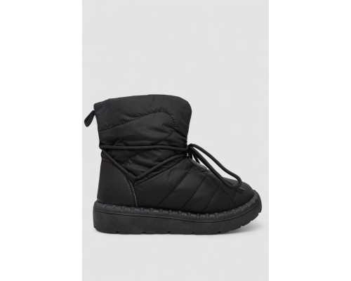 Дутики жіночі зимові на хутрі, колір чорно-коричневий, 248RFM100