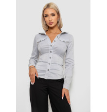 Рубашка классическая в полоску, цвет серый, 230R641 Рубашка классическая в полоску, цвет серый, 230R641