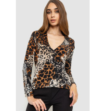 Блуза, цвет коричнево-черный, 186R235