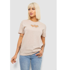 Футболка жіноча з принтом, колір бежевий, 244R2802