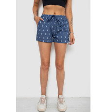 Шорти жіночі з принтом, колір джинс, 238R7164-2 Шорти жіночі з принтом, колір джинс, 238R7164-2