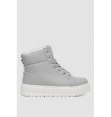 Кросівки жіночі зимові на хутрі, колір сірий, 248RMB01