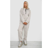 Спортивний костюм жіночий на флісі, колір сіро-оливковий, 238R5726