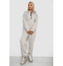 Спортивний костюм жіночий на флісі, колір сіро-оливковий, 238R5726