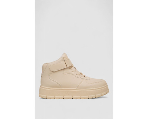 Кросівки жіночі зимові на хутрі, колір бежевий, 248RMB05