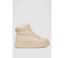 Ботинки женские зимние на меху, цвет бежевый, 248RMB01