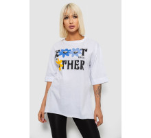 Футболка жіноча з принтом, колір білий, 244R2803