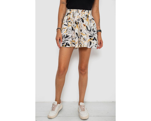 Шорты женские с принтом, цвет молочный, 102R5256-7