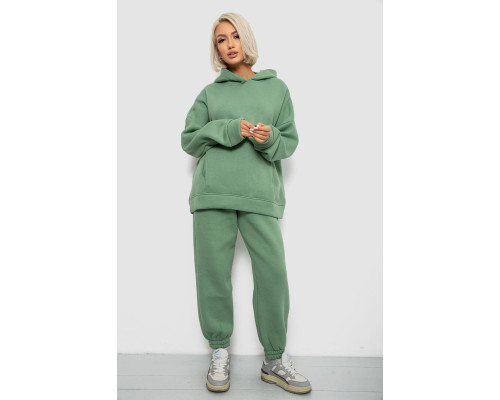 Спортивный костюм женский на флисе, цвет оливковый, 247R2011K
