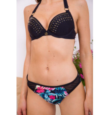 Купальник с формованной чашкой, черного цвета с принтованным низом, 131R155700