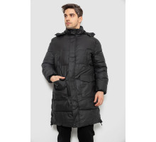 Куртка мужская зимняя удлиненная, цвет черный, 244RH76-30D