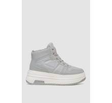 Кроссовки женские зимние на меху, цвет серый, 248RAM015