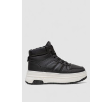 Кроссовки женские зимние на меху, цвет черно-белый, 248RAM014